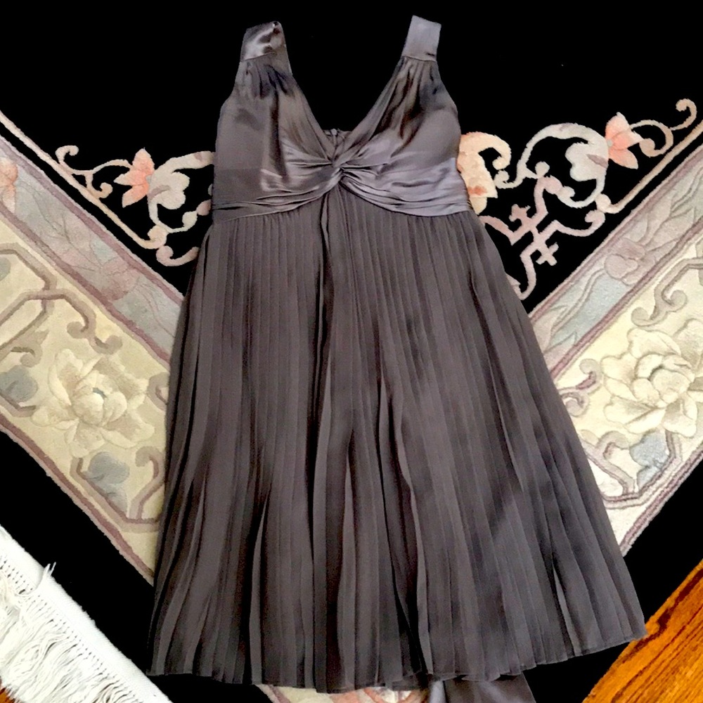 PETER NYGARD Silk Bodice Pleated Dress